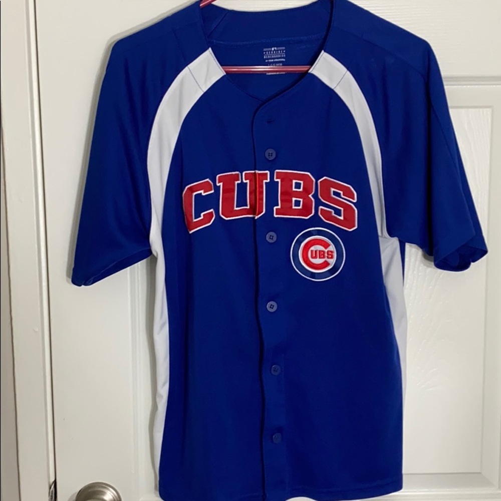Plain Chicago Cubs button up Jersey